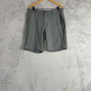 Dunning Mens Performance Golf Shorts Grey Stretch Flat Front Size 34 RN128492